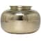 8" Gold Aluminum Brushed Vase with Hammered Top